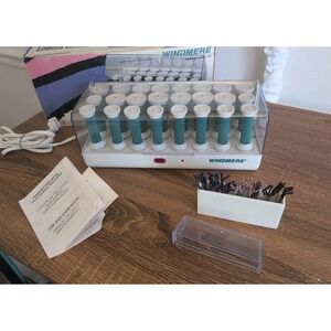 Windmere FS-24/655 24 Hot Roller Set Curlers 30 Clips Pageant Cheer Works Flock